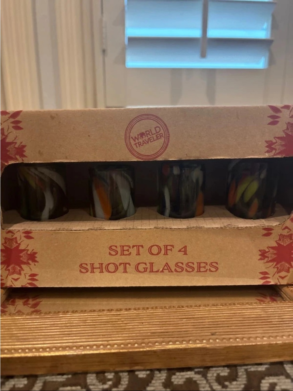 Multicolor Marbleized Shot Glasses - Set of 4